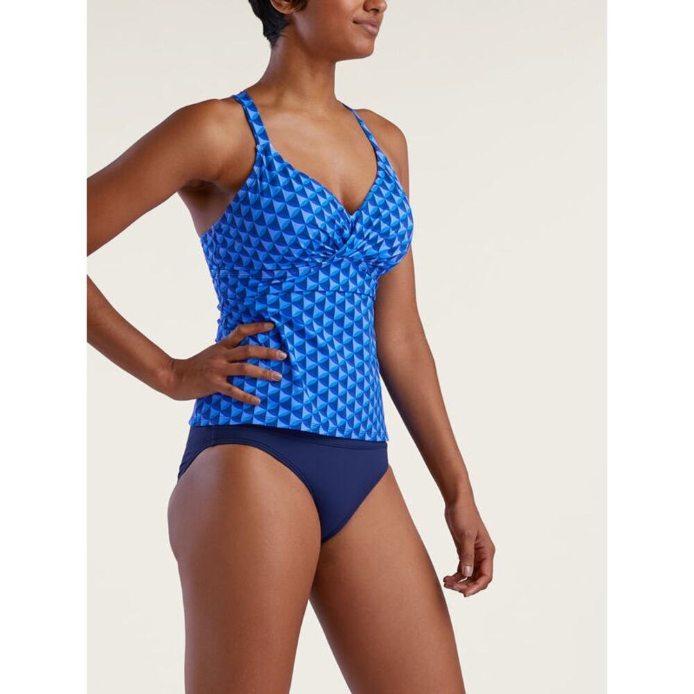 Title Nine Metis Underwire Tankini Swim Top - Cebu Size 38D Blue *EUC - Picture 5 of 8